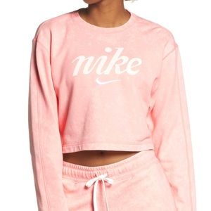 EUC Nike Pink Crop Sweatshirt